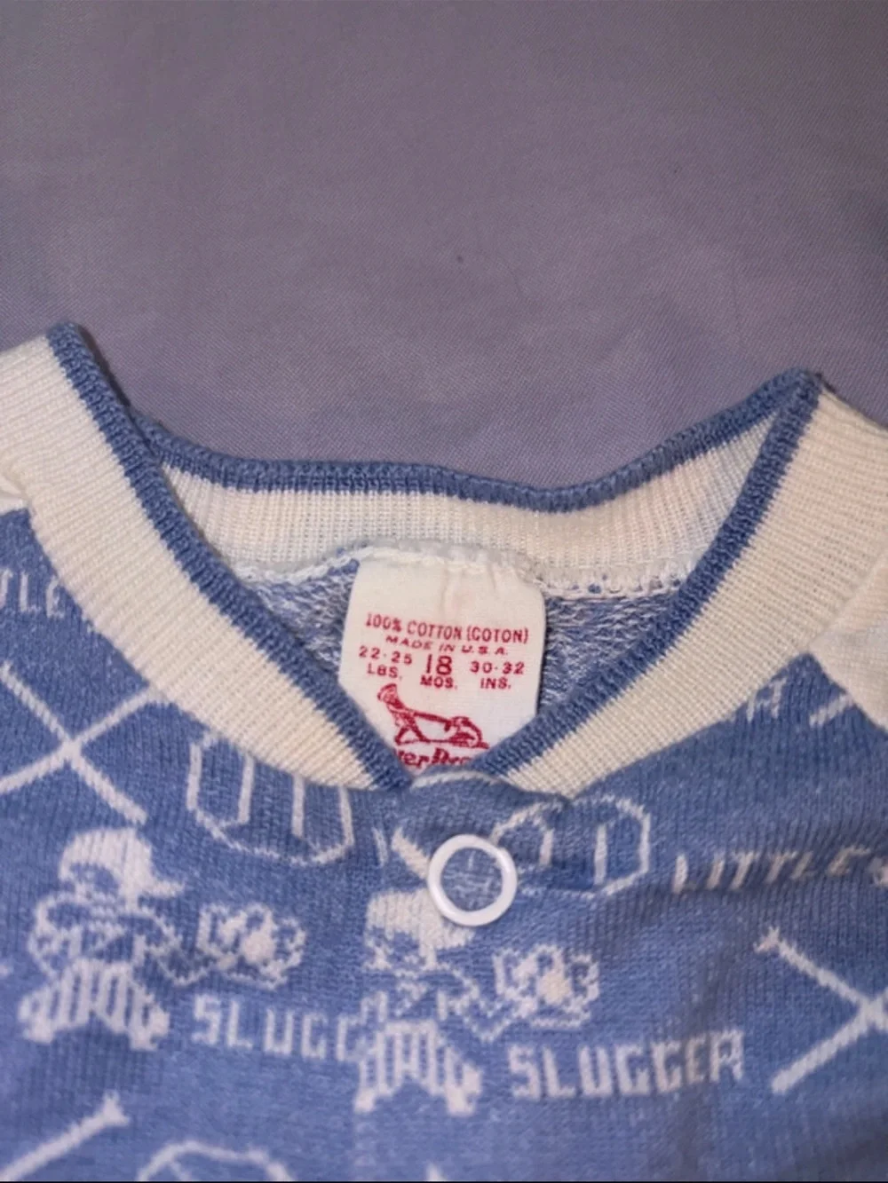 Vintage 70s/80s Buster Brown Boys Baseball Romper Outfit